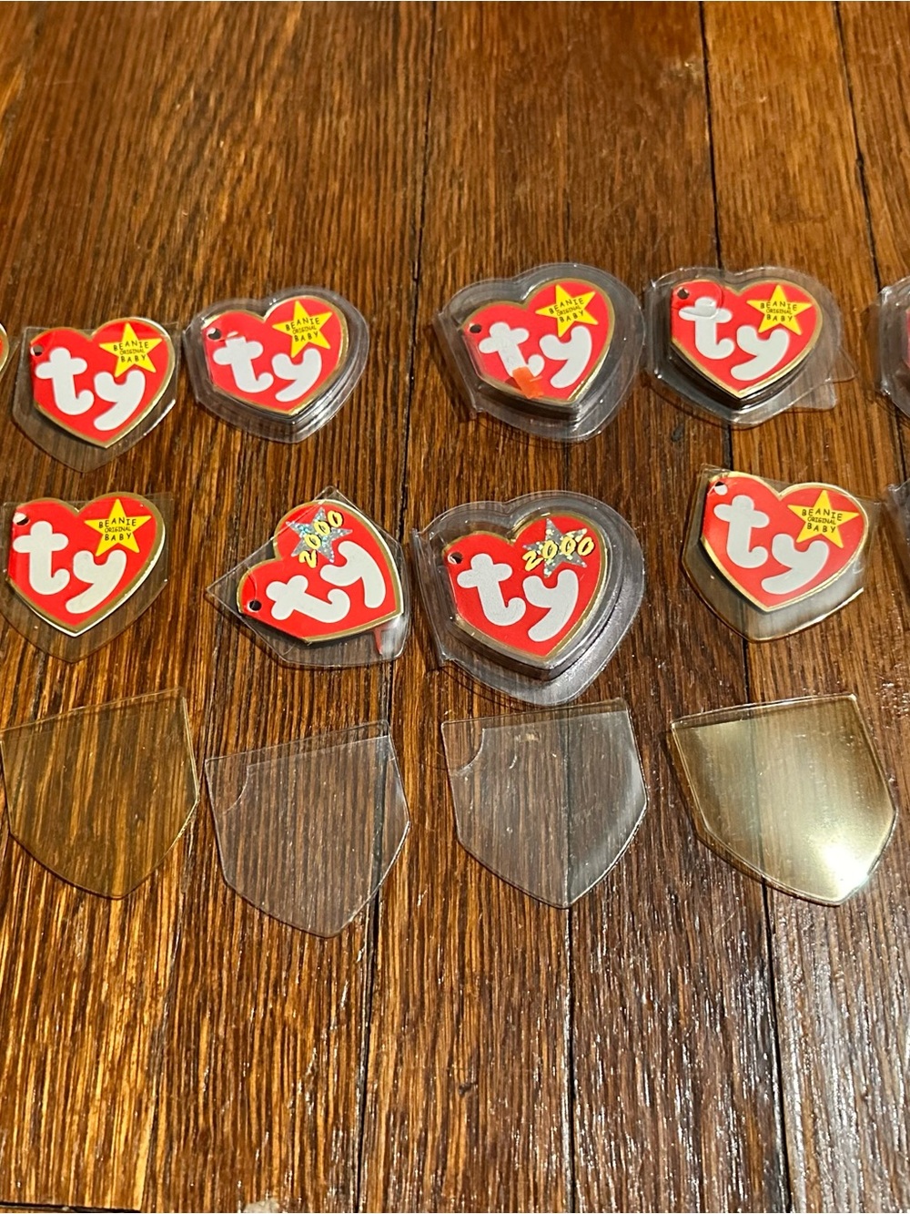 TY Beanie Babies 12 Loose Swing Tags 18 Tag Protectors